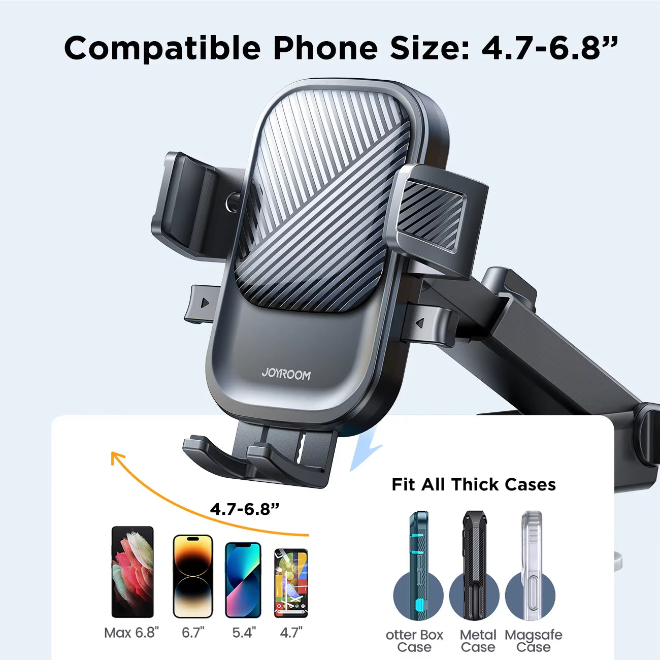 Universal Car Mount Phone Holder with Suction Cup Base Dashboard Car Cell Phone Stand for Iphone Samsung Google Huawei