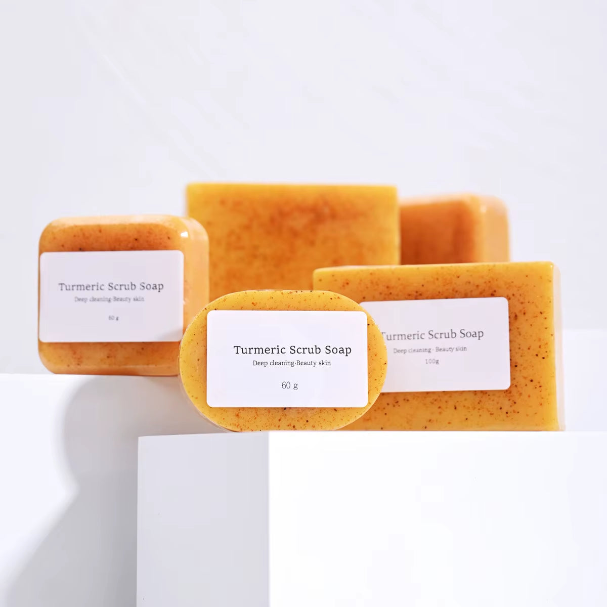 2024 New Natural Turmeric Scrub Soap Cleansing Bath Soap Oil Control Face Wash Kojic Soaps for Face,Bath, Body