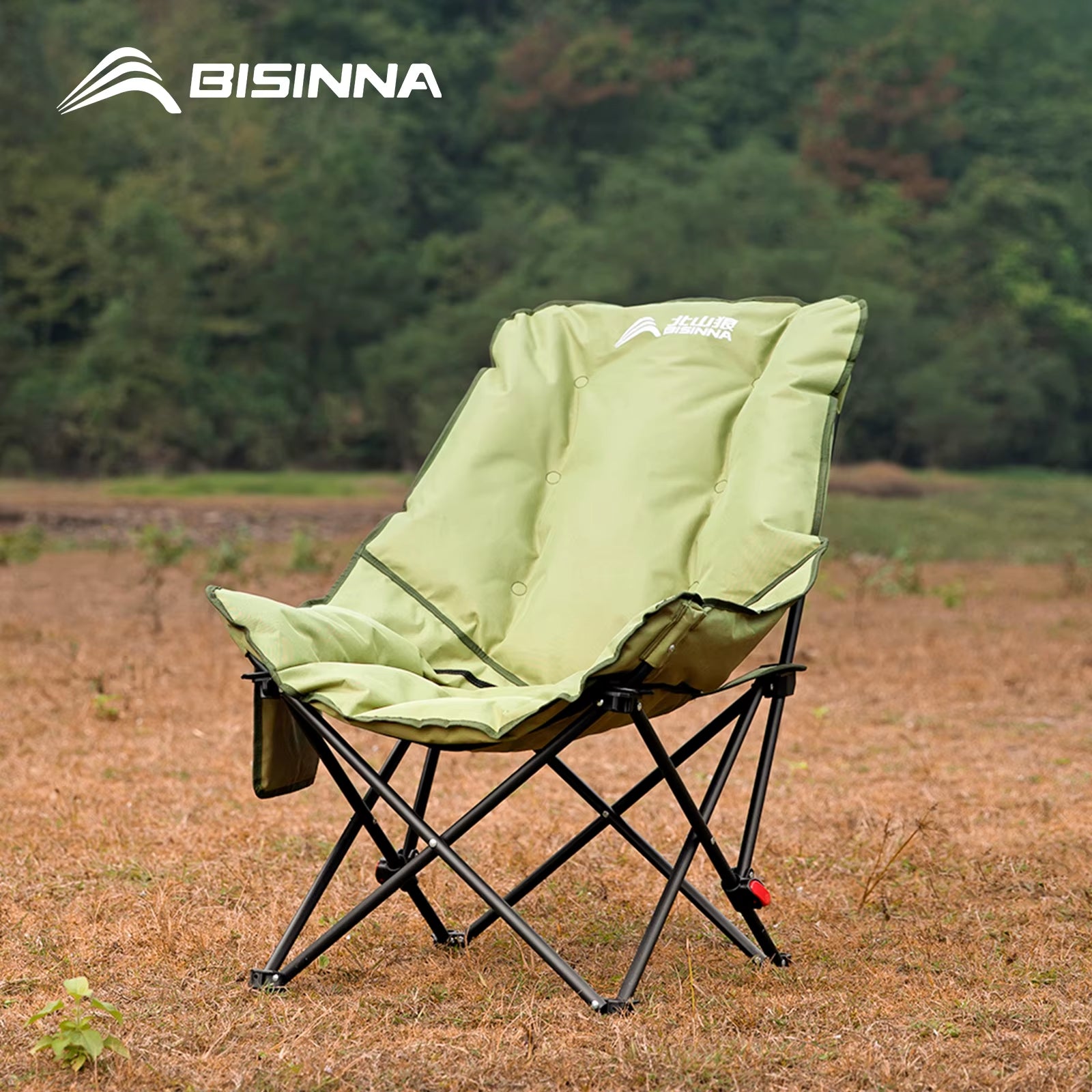 Portable Camping Moon Chair High Back Folding Chair Backrest Adjustable Outdoor Leisure Hiking Fishing Picnic